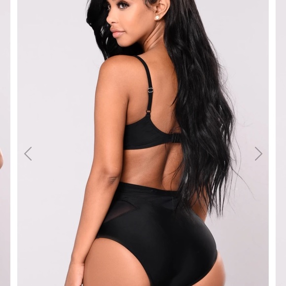 NWT BLACK STRAPPY MESH CUT OUT BACKLESS BODYSUIT - Picture 3 of 7